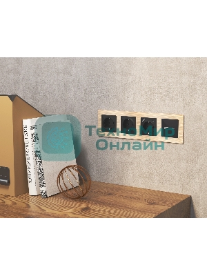 Комплект механизма розетки ALFA Черный матовый 2USB A+C 20W (быстрая зарядка) QUANT (AP8110, VM177) MA811010