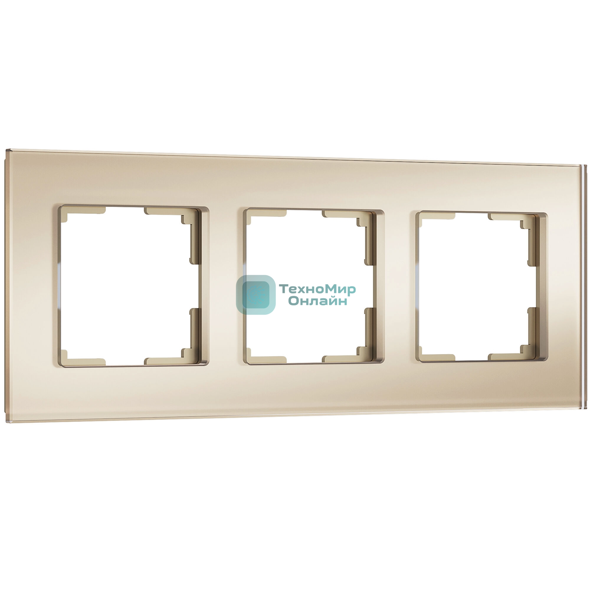 Рамка на 3 поста Senso (шампань, стекло soft-touch) W0033111