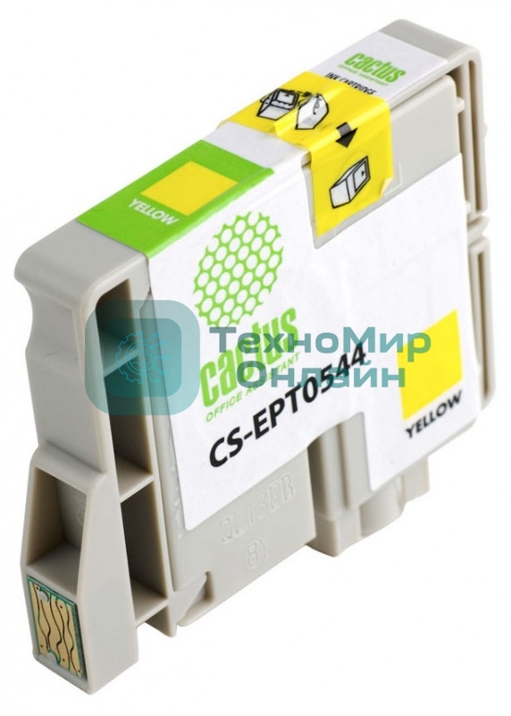 Картридж струйный Cactus CS-EPT0544 желтый для Epson Stylus Photo R800/R1800 (16,2мл)