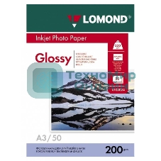 Бумага Lomond 0102024 A3/200г/м2/50л./белый глянцевое для струйной печати