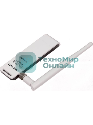 Адаптер TP-Link SOHO TL-WN722N 150Mbps High Gain Wireless N USB Adapter with Cradle, 1T1R, 2.4GHz, 802.11n/g/b, 1 detachable antenna