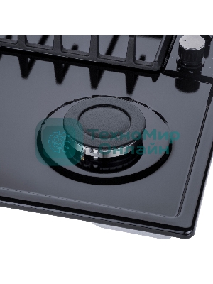 Газовая варочная панель Maunfeld EGHE.64.6CB/G, 4 конфорки, эмалированная сталь, черный