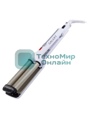 Щипцы для завивки волос Galaxy Line GL4602 белый, 16 мм, 200 °C, 1 режим