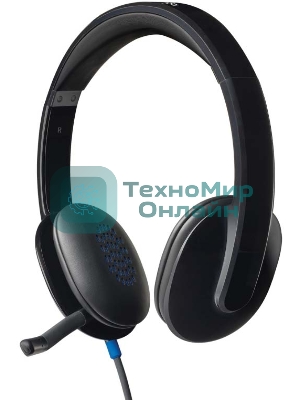 Гарнитура Logitech USB Headset H540 чёрный, проводная, USB