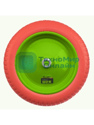 Колесо полиуретановое Сибртех 3.00-8, длина оси 80мм, подшипник 20мм