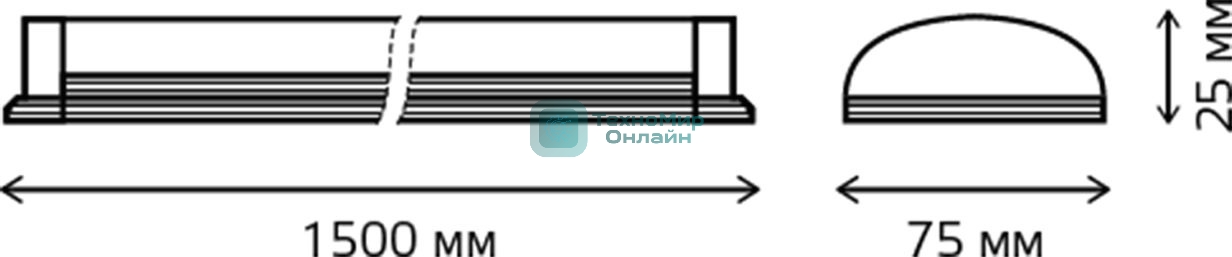 Светильник светодиодный Gauss WLF-2 ДПО 50Вт 4000К IP40 4500лм 1492х75х25мм матовый сталь