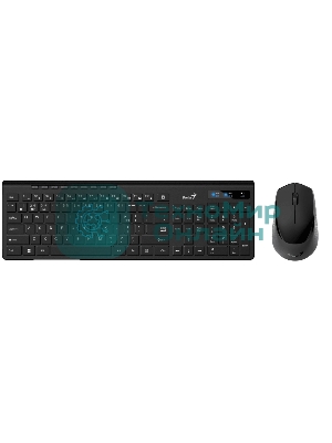 Комплект беспроводной Genius KM-8006S/KM-8206S (клавиатура KB-7200 и мышь NX-8006S), Black, silent