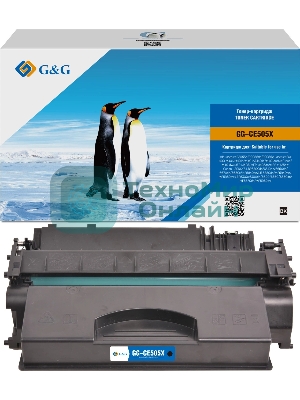 Картридж лазерный G&G GG-CE505X (CE505X) черный (6500 стр.) для HP LaserJet P2055d/P2055dn/P2055x; LaserJet Pro 400 M401/M401a/M401n/M401d/M401dn/M401dne/M401dw/MFP M425/MFP M425dn/MFP M425dw
