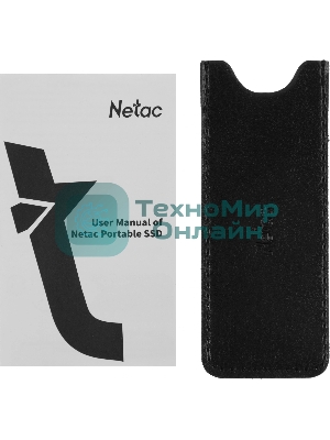 Внешний SSD Netac Z SLIM, 2TB, USB 3.2 Gen 2 Type-C, R/W 550/480, черный