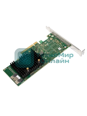 Адаптер SAS 9500-8i SGL (05-50077-03) PCIe v4 x8 LP, Tri-Mode SAS/SATA/NVMe 12G HBA, 8port(2*int SFF8654), 3808 IOC