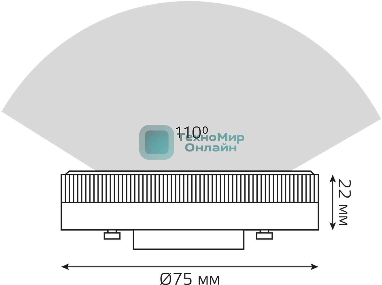 Лампа светодиодная Gauss Elementary 83833 13Вт цок.: GX53 таблетка 180B св. свеч. белый. хол. GX53 (упак.: 10 шт)