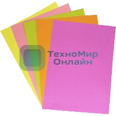 Бумага Silwerhof DAILY A4/80г/м2/100л./радуга неон (5цветов)