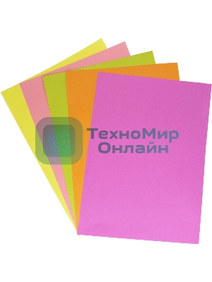 Бумага Silwerhof DAILY A4/80г/м2/100л./радуга неон (5цветов)