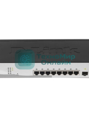 Коммутатор D-Link DGS-1210-10/F1A, 8×1 Гбит/с + 2×1 Гбит/с SFP, настраиваемый