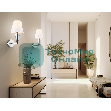 Настенный светильник Ambrella light LH75259 SN/FR сатин никель/белый матовый E14 max 40W 210*160*325