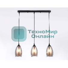 Светильник Ambrella light TR3537/3 BK/SM/FR черный/дымчатый/белый матовый E27/3 max 40W 640*120*820
