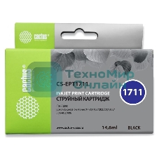 Картридж струйный Cactus CS-EPT1711 черный (14,6 мл) для Epson Expression Home XP-33/103/203/207/303/306/403/406