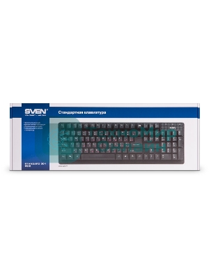 Клавиатура SVEN Standard 301 проводная, USB Type-A, чёрный