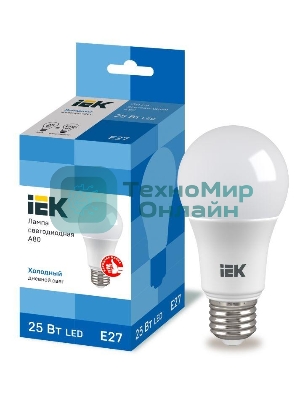 Лампа cветодиодная LED A80 шар 25Вт 230В 6500К E27 IEK LLE-A80-25-230-65-E27