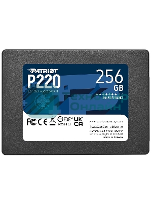 Накопитель SSD Patriot P220, 256Gb, SATA-III, 2.5