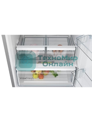 Холодильник Bosch KGN55VL21U нержавеющая сталь двухкамерный 375/105л морозилка снизу, No Frost