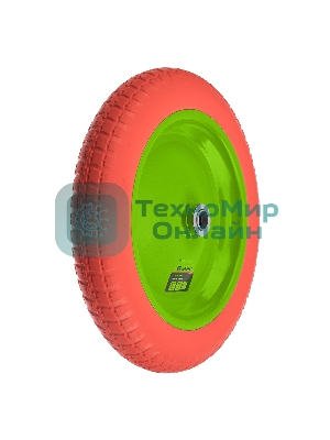 Колесо полиуретановое Сибртех 3.00-8, длина оси 80мм, подшипник 20мм