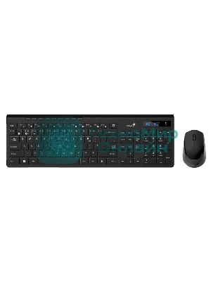 Комплект беспроводной Genius KM-8006S/KM-8206S (клавиатура KB-7200 и мышь NX-8006S), Black, silent