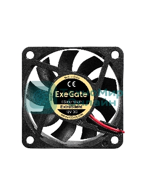 Вентилятор для корпуса ExeGate ExtraSilent ES06015B3P черный, 60 мм, 2500 об/мин, 17 дБ, 3 pin