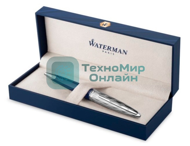 Ручка шариковая Waterman Carene L`Essence du Bleu (CW2166425) LaqBlue CT, M, синие чернила, подарочная коробка