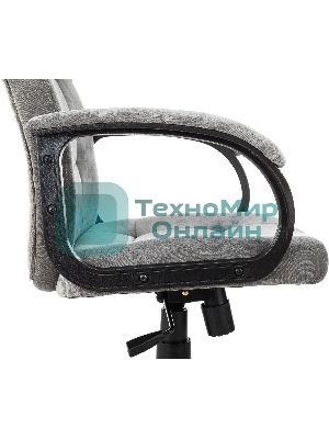 Кресло руководителя Бюрократ CH 002 Fabric Light-19 серый, крестов. пластик