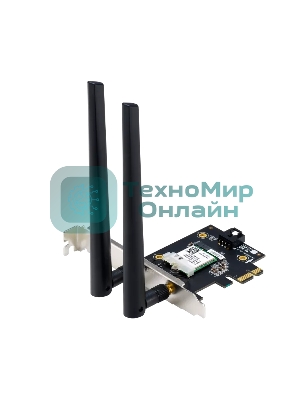 Сетевой адаптер ASUS PCE-AX1800 WIFI 802.11ax, 2402 + 574Mbpsб PCI-E Adapter, 2 антенны; 90IG07A0-MO0B00