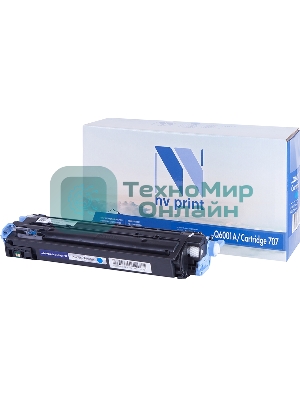 Картридж лазерный NVPrint совместимый HP Q6001A/Can707 Cyan для LJ Color CM1015MFP/1017MFP/1600/2600N (2000k)