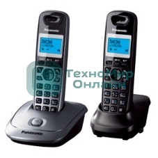 Телефон беспроводной (DECT) Panasonic KX-TG2512RU1 Доп трубка в комплекте, АОН, Caller ID, спикерфон, полифония