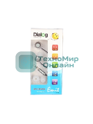 Наушники проводные Dialog EP-F57 серый, внутриканальные, Jack 3.5 мм