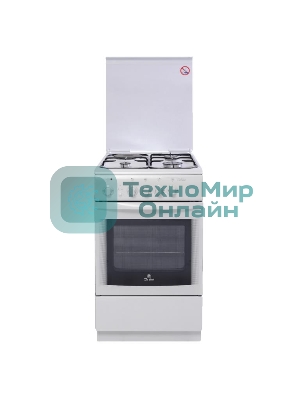 Плита комбинированная De Luxe 506031.01ГЭ (КР) белый, конфорок 4 шт, духовка 54 л, 50 см x 85 см x 60 см