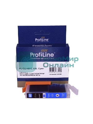 Картридж струйный ProfiLine PL-CLI-481C XXL для принтеров Canon PIXMA TS6140/TS6240/TR7540/TS8140/TS8240/TR8540/TS9140 с чернилами Cyan