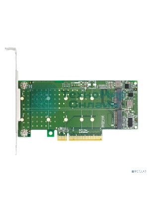 Переходник Lr-Link LRNV95N8 PCIe x8 to 2-Port M.2 NVMe Adapter, Supports 2*M.2 NVMe SSD for 2230, 2242, 2260,2280 and 22110 мм
