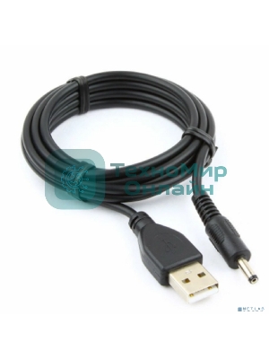Кабель Cablexpert CC-USB-AMP35-6-N USB2.0 AM/DC 3.5мм (для хабов), медь, экран, 1.8м, черный, пакет