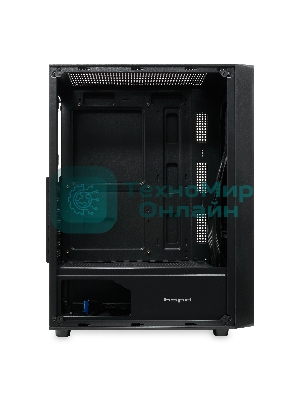 Компьютерный корпус без блока питания HSPD M530, Mesh Mid Tower, Black, TG, 0.4 SPCC, no fans ATX, mATX, mITX 155/290/200mm 2x2.5
