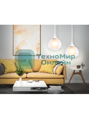 Светильник Ambrella light TR3538 WH/CL/FR белый/прозрачный/белый матовый E27 max 40W D130*800