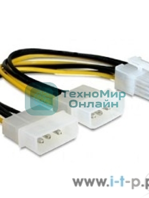 Разветвитель питания Gembird CC-PSU-81, 2хMolex->PCI-Express 8pin, для подключения в/к PCI-Е (8pin) к б/п ATX