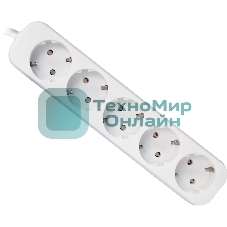 Удлинитель Defender E518 белый 1.8 м, 5 розеток 