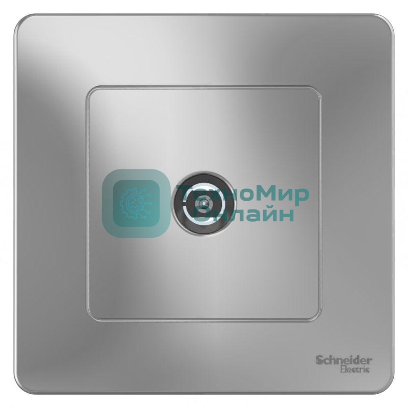 Розетка телевизионная TV 1-м СП Blanca алюм. SchE BLNTS000013