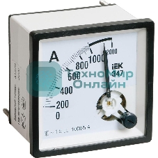 Амперметр IEK Э47 72х72мм 1000/5А кл. точн. 1.5 IPA10-6-1000-E