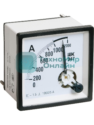 Амперметр IEK Э47 72х72мм 1000/5А кл. точн. 1.5 IPA10-6-1000-E