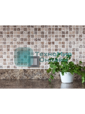 Выключатель 2-клавишный с подсветкой/индикацией 10AX 250 В алюминий