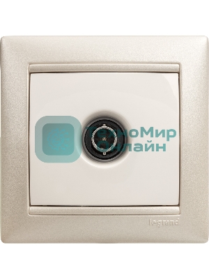 Розетка телевизионная TV Valena звезда 1,5Дб 2400МГц (белая)