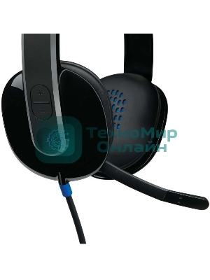 Гарнитура Logitech USB Headset H540 чёрный, проводная, USB