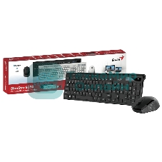 Комплект беспроводной Genius KM-8006S/KM-8206S (клавиатура KB-7200 и мышь NX-8006S), Black, silent