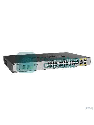 Коммутатор неуправляемый D-Link DGS-1026MP/B2A с 24 портами 10/100/1000Base-T, 2 комбо-портами 100/1000Base-T/SFP (24 порта PoE 802.3af/at, PoE-бюджет 370 Вт)